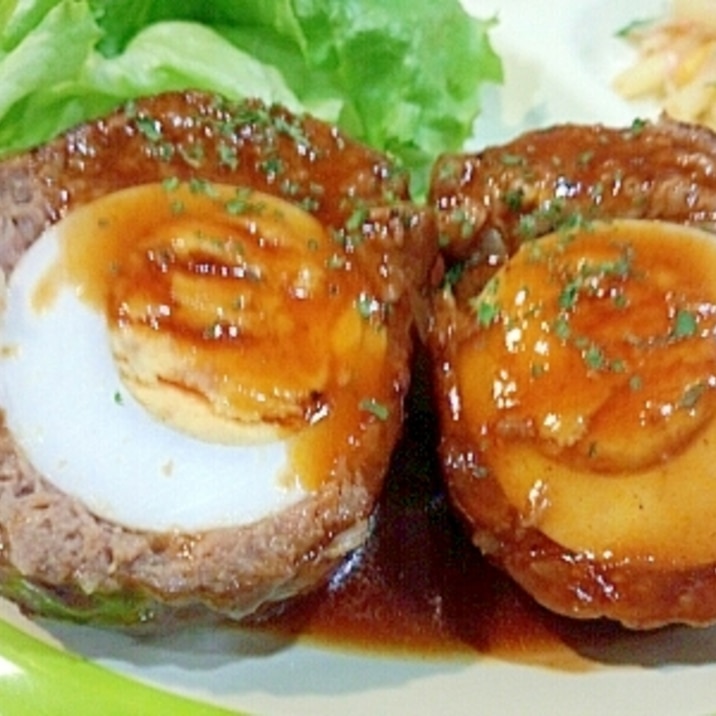 スコッチエッグ風ハンバーグ
